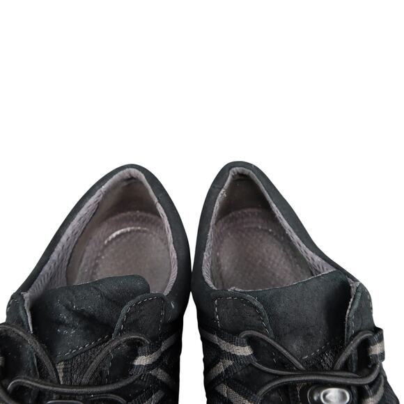 Dansko Shoes Womens 39 Casual Sneaker Honor Leather Black Lifestyle Trainer Walk - Picture 3 of 12